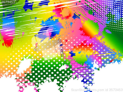 Image of Splash Color Indicates Paint Colors And Painting
