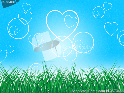 Image of Heart Color Represents Valentines Day And Backdrop