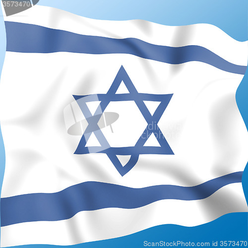 Image of Flag Israel Indicates Middle East And Destination