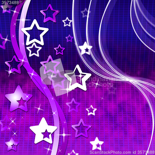 Image of Mauve Background Shows Wave Stars And Starred