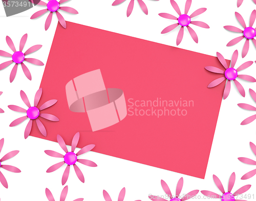Image of Gift Card Shows Text Space And Blooming