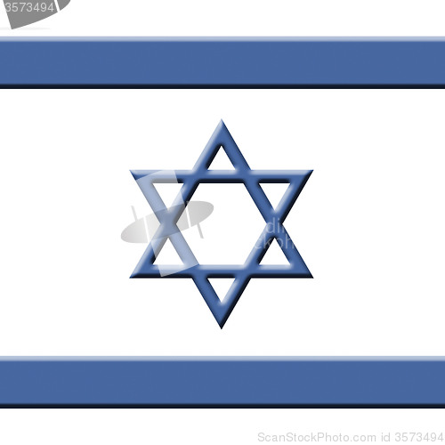 Image of Israel Flag Indicates Middle East And Destination