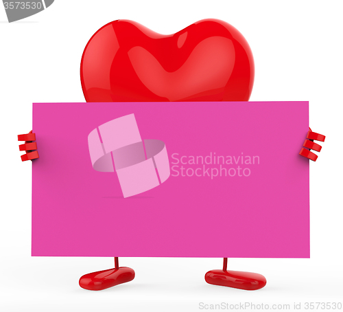 Image of Heart Copyspace Indicates Valentine Day And Communication