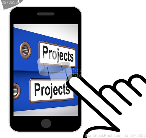 Image of Projects Folders Displays Tasks Planning And Ventures