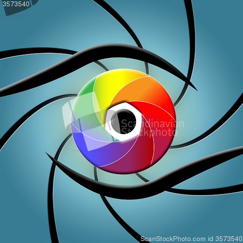 Image of Eye Spectrum Indicates Colour Splash And Colourful