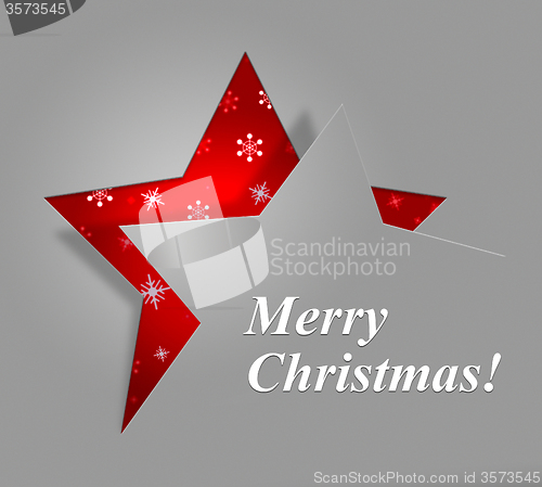 Image of Star Xmas Represents Merry Christmas And Celebrate