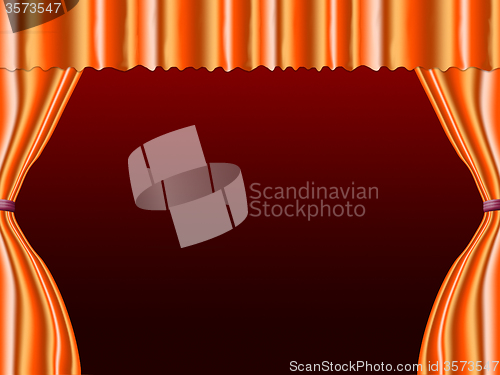 Image of Copyspace Orange Means Live Event And Blank