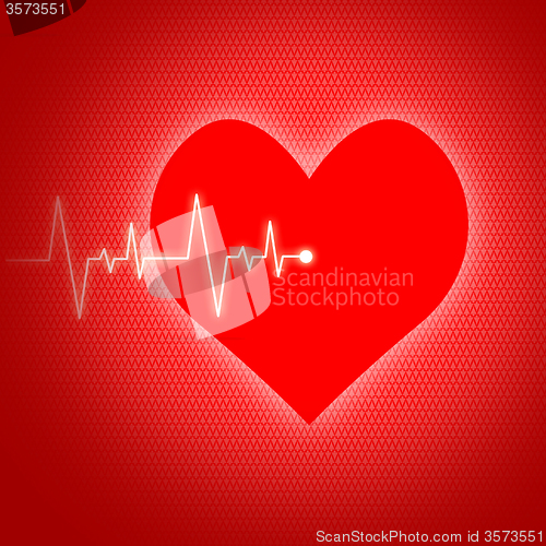 Image of Heart Pulse Indicates Preventive Medicine And Cardiogram