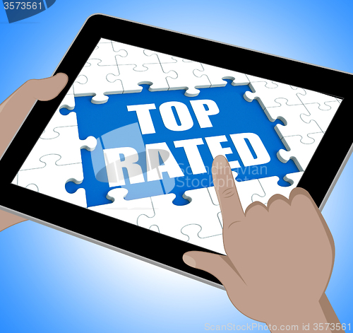 Image of Top Rated Tablet Means Web Number 1 Or Most Popular