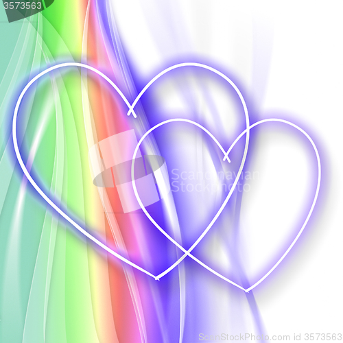 Image of Intertwinted Hearts Indicates Valentine Day And Abstract