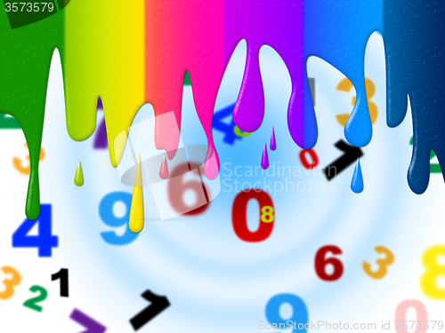 Image of Color Numbers Means Blank Space And Colorful