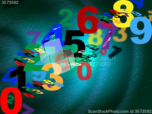 Image of Counting Maths Means Background Design And Numbers