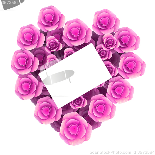 Image of Gift Card Indicates Valentine\'s Day And Bloom