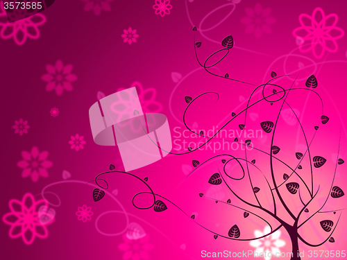 Image of Pink Background Represents Petals Bouquet And Floral