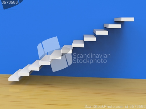 Image of Stairs Growth Represents Win Victors And Triumph
