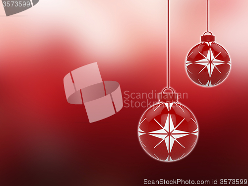 Image of Xmas Balls Shows Blank Space And Celebration