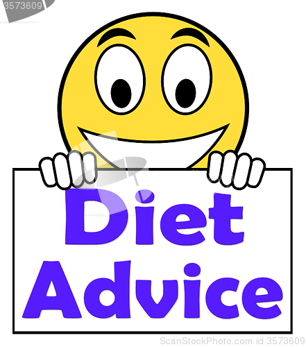 Image of Diet Advice On Sign Shows Weightloss Knowledge