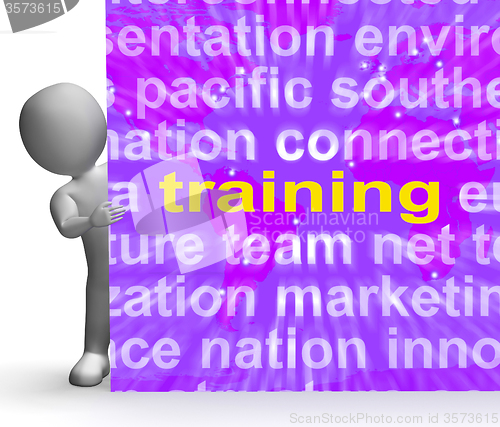 Image of Training Word Cloud Sign Means Education Development And Learnin