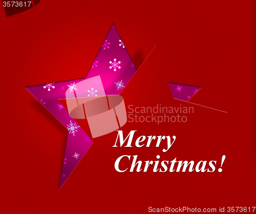 Image of Star Xmas Represents New Year And Celebration