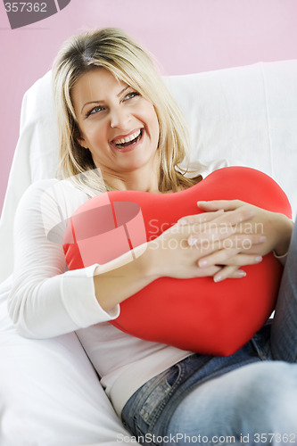 Image of happy woman in love