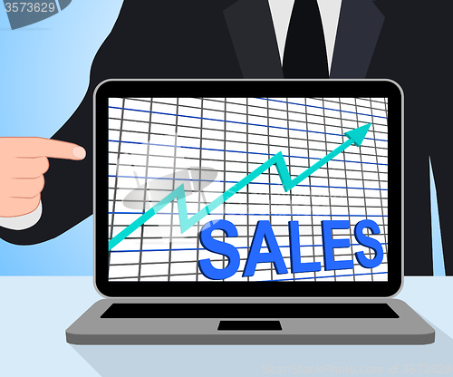 Image of Sales Chart Graph Displays Increasing Profits Trade