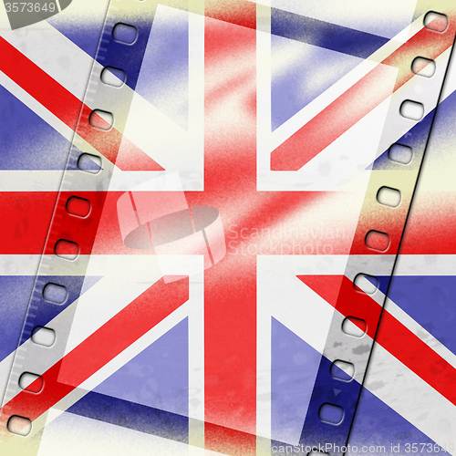 Image of Union Jack Represents British Flag And Background