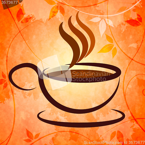 Image of Cup And Saucer Represents Coffee Shop And Beverage