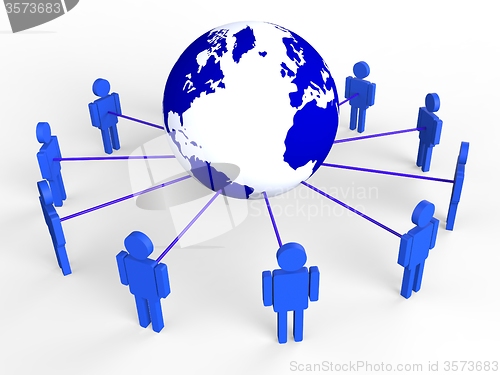 Image of Global Computer Means Lan Network And Communicate