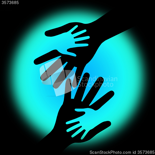 Image of Holding Hands Shows Childhood Parents And Parenting