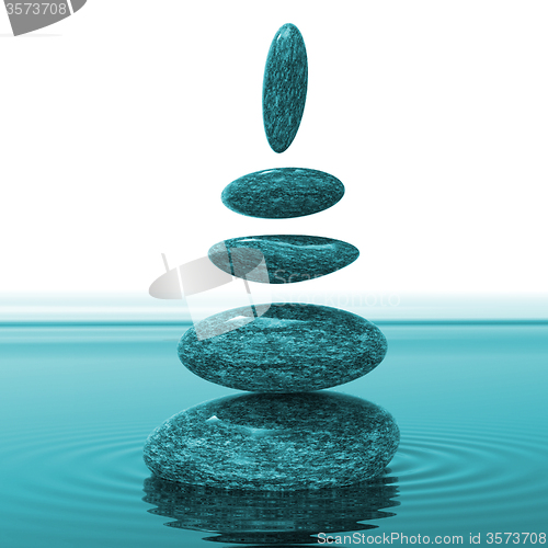 Image of Spa Stones Means Balance Tranquility And Calmness