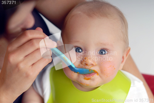 Image of Feeding of a small child