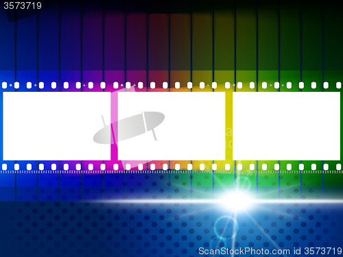 Image of Color Copyspace Means Negative Film And Blank