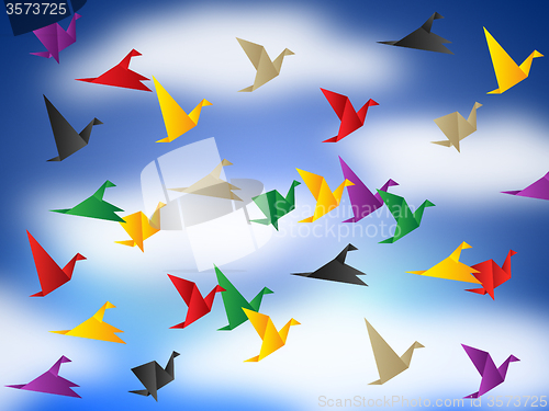 Image of Flying Birds Means Break Out And Elude