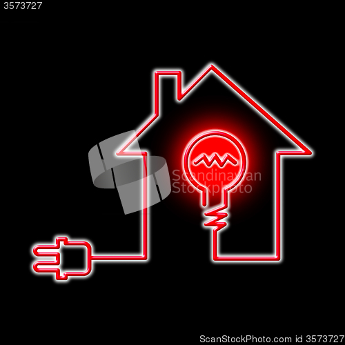 Image of Light Bulb Shows Power Source And Bright