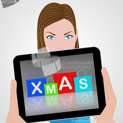 Image of Xmas Shopping Bags Displays Retail and Buying