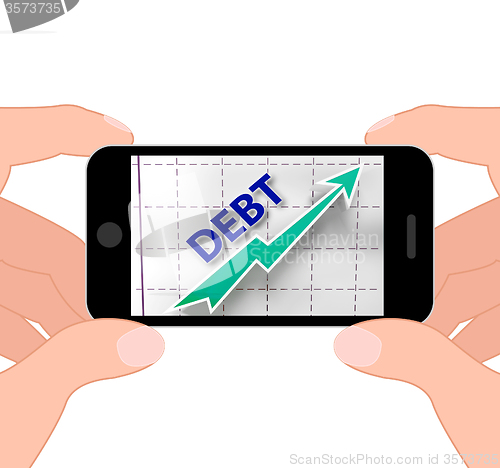 Image of Debt Graph Displays Money Due And Liabilities