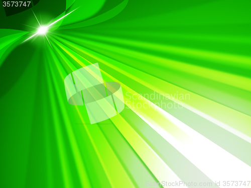 Image of Green Rays Means Light Burst And Glow