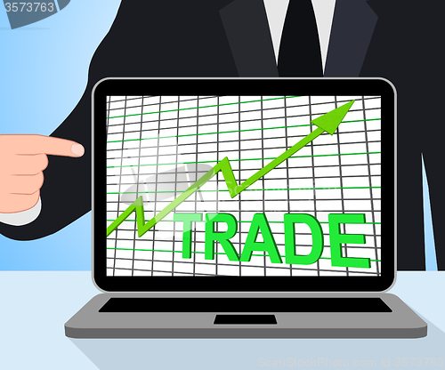 Image of Trade Chart Graph Displays Increasing Trade Or Trading