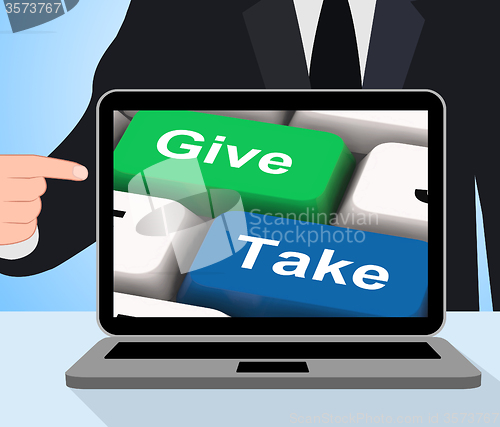 Image of Give Take Computer Show Generous And Selfish