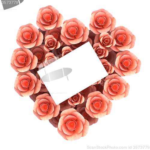 Image of Gift Card Shows Heart Shape And Flora