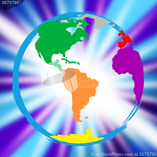 Image of Global Globe Represents Vibrant Planet And Globalisation