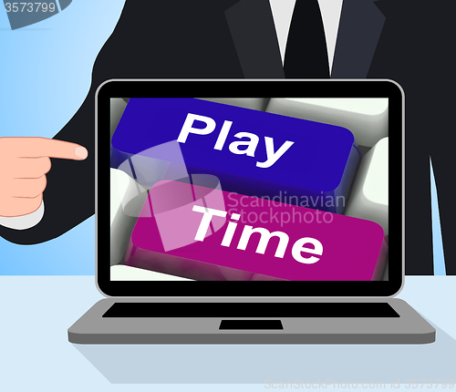 Image of Play Time Computer Show Playing And Entertainment For Children