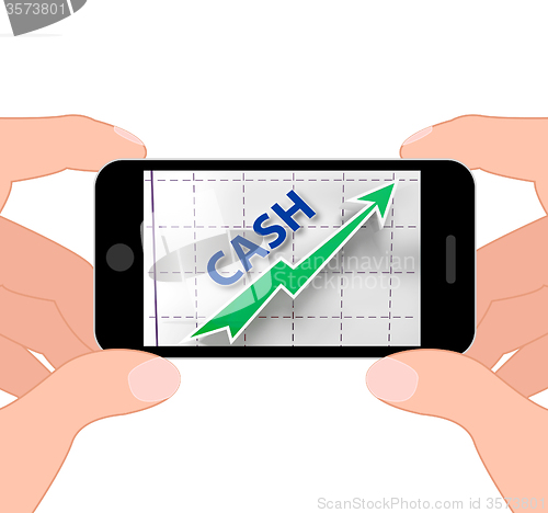 Image of Cash Graph Displays More Money And Earnings