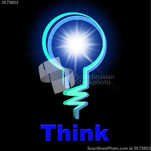 Image of Light Bulb Means Think About It And Thinking