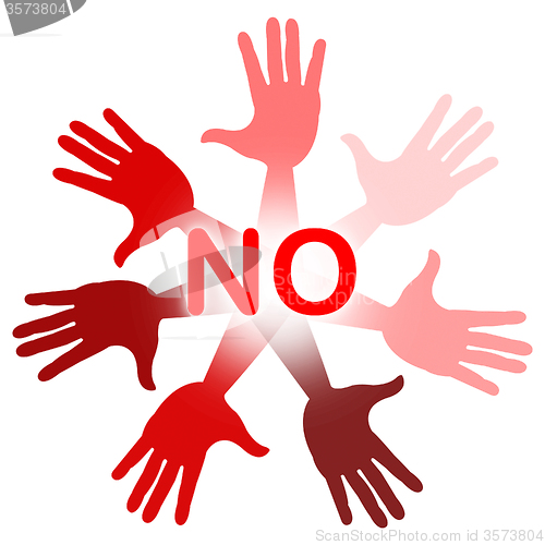 Image of No Hands Indicates Deny Decline And Stop