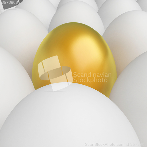 Image of Golden Egg Means Odd One Out And Alone
