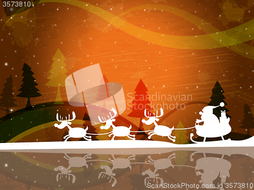Image of Xmas Santa Indicates Father Christmas And Celebration