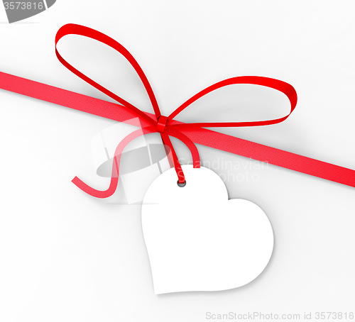 Image of Gift Tag Shows Greeting Card And Blank