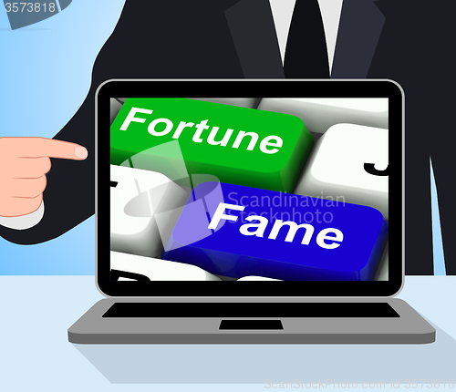 Image of Fortune Fame Keys Displays Wealth Or Publicity