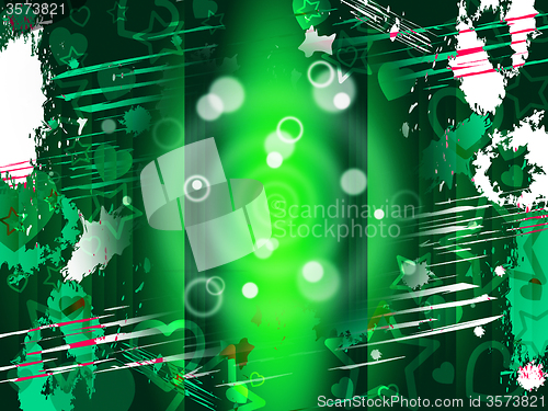 Image of Grunge Background Shows Textured Abstract And Green